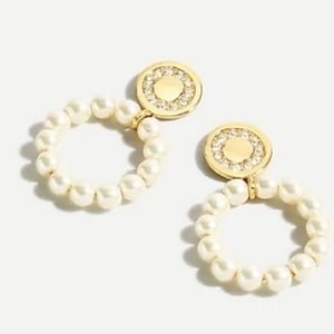 J. Crew Women's  Pear Hoop Coin Earrings